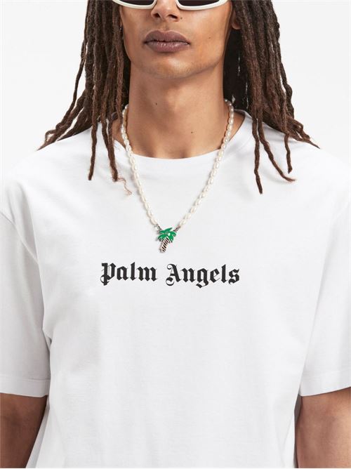 T-shirt in cotone con logo PALM ANGELS | PMAA089F23JER0020110